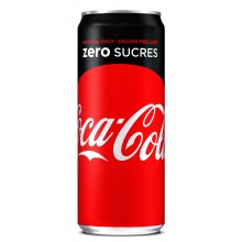 COCA COLA ZERO SANS SUCRES BOITE CANETTE 33CL X24